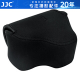 JJC 相机内胆包 保护收纳套 适用于佳能EOS R7 R10+18-45mm M6 M100 M3 M200 M10 徕卡Q3 微单配件 OC-C3大号 黑色
