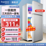 荣事达（Royalstar）迷你小冰箱 租房用小型双门电冰箱家用宿舍冷藏冷冻两用节能 42A126【一级能效】【三天约一度电】银