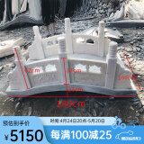 贤狮石雕汉白玉石拱桥石材栏杆别墅庭院园林景观小溪流水摆件石头小桥 1.8m长1m宽