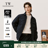 Teenie Weenie Men小熊男装羽绒服冬季衬衫式羽绒服保暖外套外套男 藏青色 M (170)