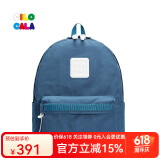 CILOCALA双肩包女M+号登山包校园电脑包大容量旅行包上班出游背包帆布书包 LAKE