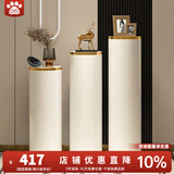 小狗窝 旋转鞋柜门口家用简约时尚创意一体柜入户轻奢鞋架收纳带消毒 轻奢金边 32直径105CM高 7层常规