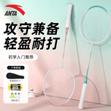 安踏（ANTA）羽毛球拍对拍铝合金深凹槽超轻耐打训练成人儿童学生羽拍621-3