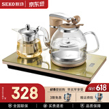 新功（SEKO） 智能全自动上水壶电热水壶玻璃保温电水壶茶台烧水壶泡茶电茶壶 F148/W34 1L 金色电茶壶F147（尺寸37*20）