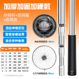 本诺（BENNUO） 抄网竿套装组合全套渔网捞鱼网兜不锈钢伸缩杆子钓鱼折叠抄网头 加厚加固抄网杆+大小眼双网头 4m