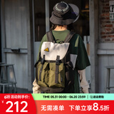 ACROSS双肩包男女背包大容量电脑包休闲旅行包时尚背包潮流学生情侣书包 灰绿黑
