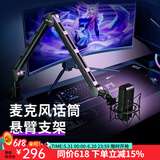 VIJIM 【优篮子】LS24麦克风支架悬臂话筒桌面电容麦克风ipad支架俯拍直播K歌录音主播相机拍照懒人支架 LS24支架+减震架（适用20-21MM螺口麦克）