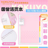 国誉(KOKUYO)淡彩曲奇B5活页本Campus笔记本子活页纸替换芯精美5色索引分隔页 40张 粉色 WSG-RUCP11NP