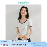 茵曼（INMAN）吊带纯欲T恤上衣2025夏季多色无袖显瘦简约休闲百搭圆领女士上衣 牙白色-18424213 S