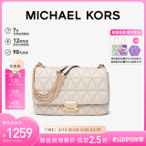 MICHAEL KORS【520礼物送女友】轻奢MK女包SLOAN链条单肩斜挎腋下包大号奶白
