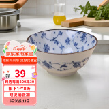 美浓烧（Mino Yaki） 日本进口美浓烧 陶瓷碗饭碗日式餐具 进口家用瓷盘碟大号汤碗 5.5英寸饭碗【14.0CM*6.7CM】