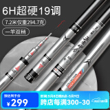 沃鼎王者神剑钓鱼竿碳纤维超轻硬综合鲫鱼竿手竿台钓大物竿 7.2m 超硬-6h19调