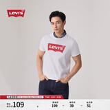 Levi's李维斯情侣美式宽松印花时尚简约舒适潮流纯棉圆领短袖T恤 白色 002A0-0000 2XL