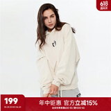 CHINISMCH字母印花连帽卫衣男潮牌美式宽松上衣重磅情侣帽衫 卡其色 L（推荐 120-150斤）