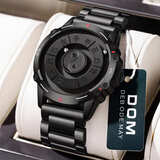 多姆手表男八卦磁悬浮男表名表黑科技炫酷国潮十二时辰防水新年礼物 黑壳钢带-男表