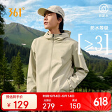 361°外套男士春秋季防泼水夹克风衣运动休闲连帽长袖上衣652434602D-3