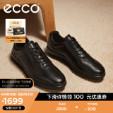 爱步（ECCO）商务休闲鞋 男士休闲皮鞋男鞋牛皮休闲运动鞋子正装鞋 雅仕207124 黑色20712401001 45