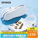 CROCS卡骆驰贝雅卡骆班洞洞鞋男鞋女鞋2025夏季新款透气轻便拖鞋凉鞋女 205089-126 36-37