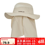 迪卡侬太阳帽夏折叠透气遮脸户外出游骑行大沿防晒帽-4318253