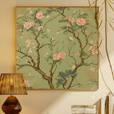 中古风宋氏美学花鸟数字油画diy填充涂色成人手工解闷客厅装饰画 qz6582 20*20cm加厚实木内框高亮颜料+油