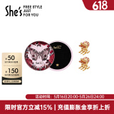 She's茜子发饰品仿水晶镶钻小抓夹发量少小号精致半扎发夹发抓头饰发卡 盒装-金底紫钻K1