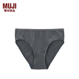 无印良品 MUJI 女式 弹力天竺编织中腰短裤 内裤 FCE01A1A 深灰色 S