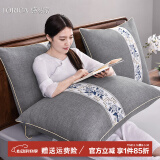 骆易家（LORiCA）靠枕床头靠垫沙发抱枕头套中式床上客厅护腰靠背垫办公室大号定制 国色芳华（多丽丝麻）-灰色 抱枕60*60cm(枕套+枕芯)
