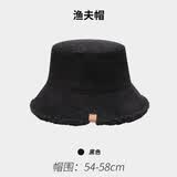 玉柳缘 帽子女冬秋季仿羊羔毛渔夫帽百搭双面字母毛绒盆帽简约保暖帽子 双面可戴-黑色 头围约54-58CM