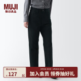 无印良品（MUJI）女式 牛仔 直筒裤 纯棉休闲长裤子女款 全棉秋季丹宁回潮 黑色 24inch（160/60A）