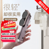 华峰晾衣架折叠隐形免打孔安装便携式壁挂晾衣架旅行家用伸缩晒衣架 【深空灰】1秒安装 轻巧便携