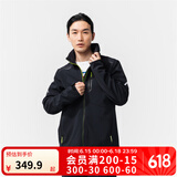 迪卡侬（DECATHLON）软壳衣男上衣男软壳外套抓绒加厚保暖防泼水防风男士夹克 【男士】黑色 XL