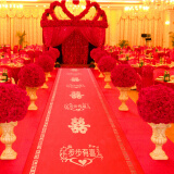 梦桥一次性红地毯结婚婚庆楼梯加厚引路开业婚礼迎宾舞台地毯10m