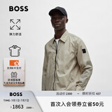 BOSS【衬衫外套】男士新款两穿宽松哈灵顿夹克外套 271-米色 L