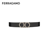 菲拉格慕（Ferragamo）男士牛皮黑扣腰带 黑色 679535 644557 95
