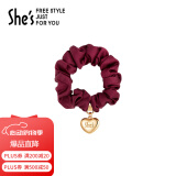 She's发饰 心型职业发圈皮筋 简约发绳  时尚头饰 520礼物  送女友
