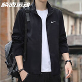 耐克（NIKE） 外套男 夏季新款运动服茄克防风衣休闲保暖防寒夹克男 FB7500-010/黑色/力荐 XL