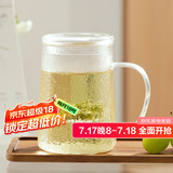雅集筑茗杯泡茶杯茶水分离加厚过滤玻璃杯办公茶道喝茶杯男女士个人杯