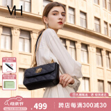 VANESSA HOGAN VH包包女包茵然软包轻奢夏季时尚单肩斜挎包链条包520礼物送女友 黑色