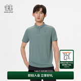 KOLON SPORT/可隆速干POLO 男士吸湿小翻领抗菌户外运动印花短袖 LHPT5MTT31-MO 青苔绿 2XL 185/104A