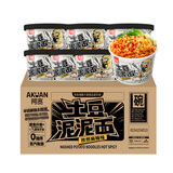 阿宽土豆泥泥面拌面孜然麻辣味115g*6桶泡面速食方便面拌粉面条