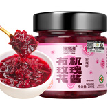 福东海 有机玫瑰花酱糖浆200克【0添加】云南食用玫瑰蜜蜂蜜鲜花酱烘焙