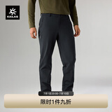 KAILAS凯乐石男款洛克PLUS软壳裤加绒保暖防静电耐磨弹力户外防风裤 KG2439308 玄青黑 M