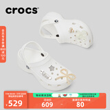 crocs卡骆驰厚底云朵洞洞鞋时尚百搭户外沙滩鞋女鞋|206750 白色-100(含智必星) 35 (220mm)