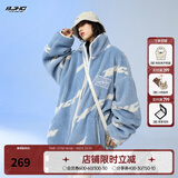 BJHG不计后果冬美式加厚仿羊羔绒棉服男潮宽松保暖毛绒情侣棉衣外套女 蓝色 XL