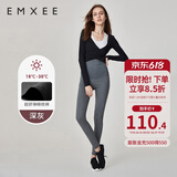 嫚熙（EMXEE）孕妇打底裤春秋裤孕妇托腹安全裤弹力休闲修身怀孕期外穿孕妇裤 深灰色-适合18℃~30℃【春夏款】 M