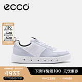 爱步（ECCO）板鞋男鞋 男士休闲鞋小白鞋拼色厚底牛皮明星同款 街头720 520814 水泥灰/白色52081454301 39