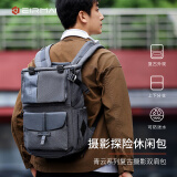 锐玛（EIRMAI）EMB-SD06 单反包相机包双肩摄影包数码帆布防水旅行背包 d90 3100d 炭灰色