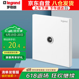罗格朗（LEGRAND）开关插座面板 仕典玉兰白无边框大面板 86型一位电视插座