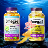 Webber Naturals伟博鱼油成人三倍浓缩高纯度深海鱼油软胶囊omega3韦博守护心眼脑 webber加拿原装大进口 200粒*1瓶