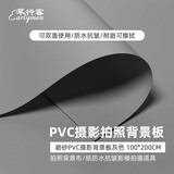 早行客 磨砂PVC摄影背景板 灰色100*200cm 拍照背景布背景纸抠图像反光板防水抗皱影楼拍摄道具